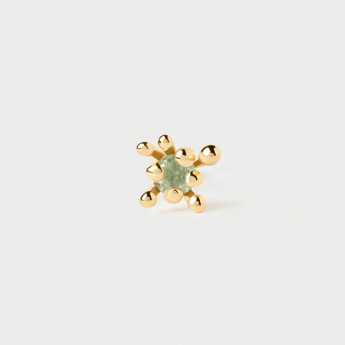 Green Fleur Single Stud Earring