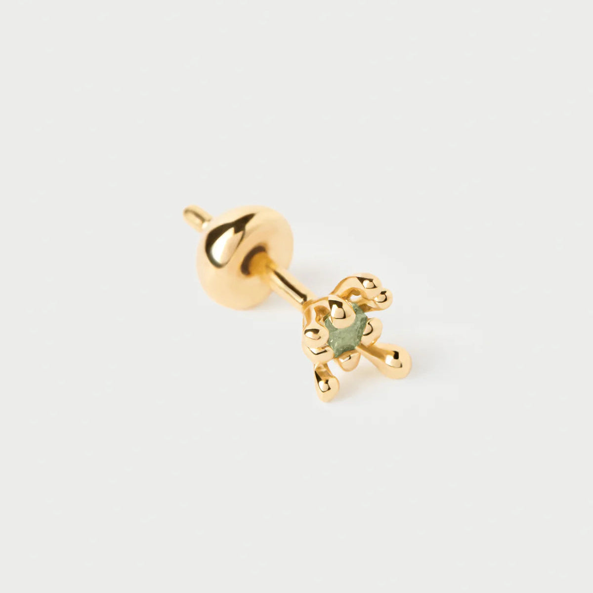 Green Fleur Single Stud Earring