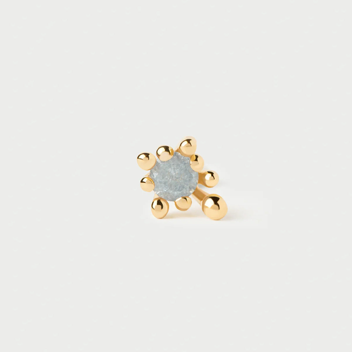 Grey Fleur Single Stud Earring