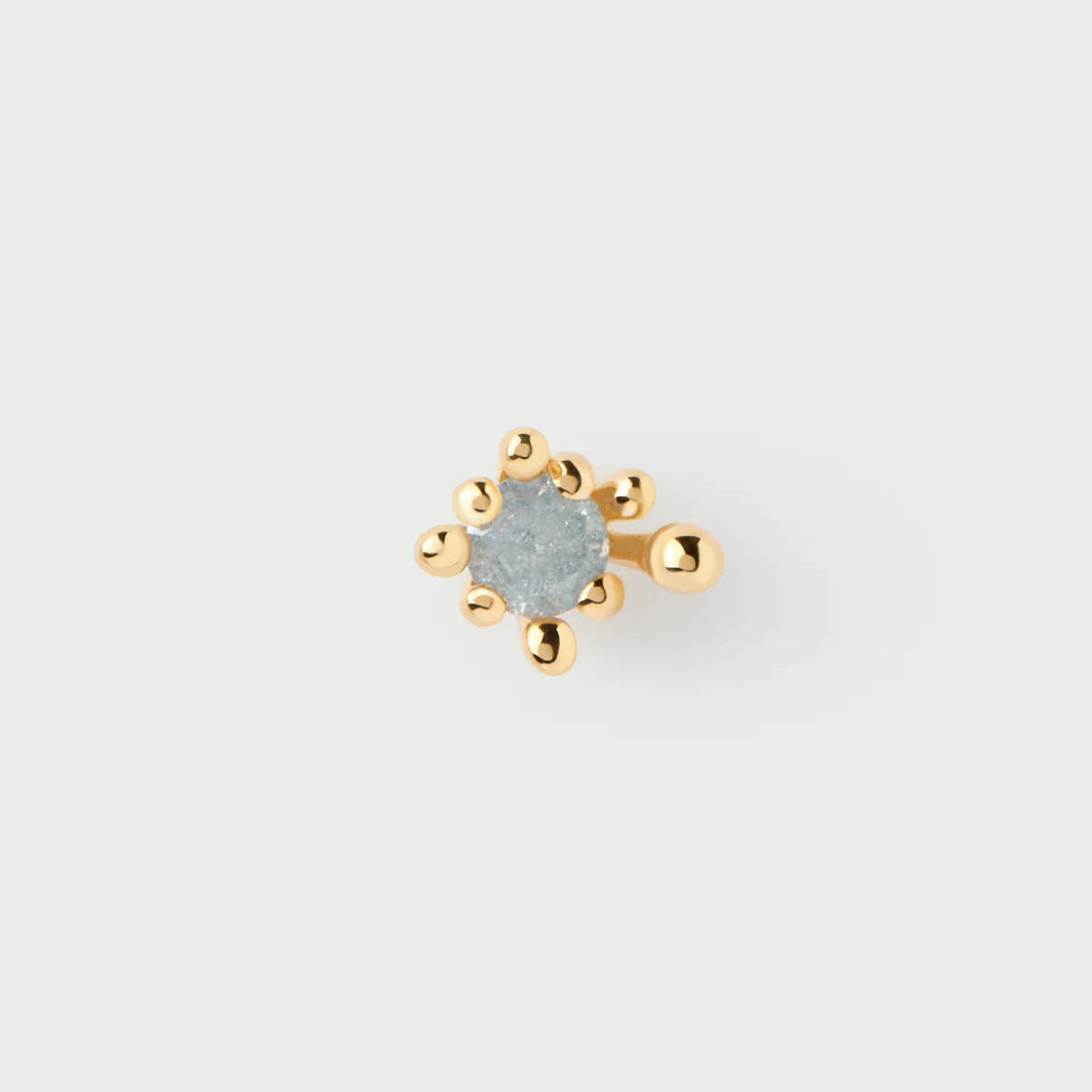 Grey Fleur Single Stud Earring