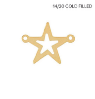 14/20 Yellow Gold-Filled Open Star Link Component