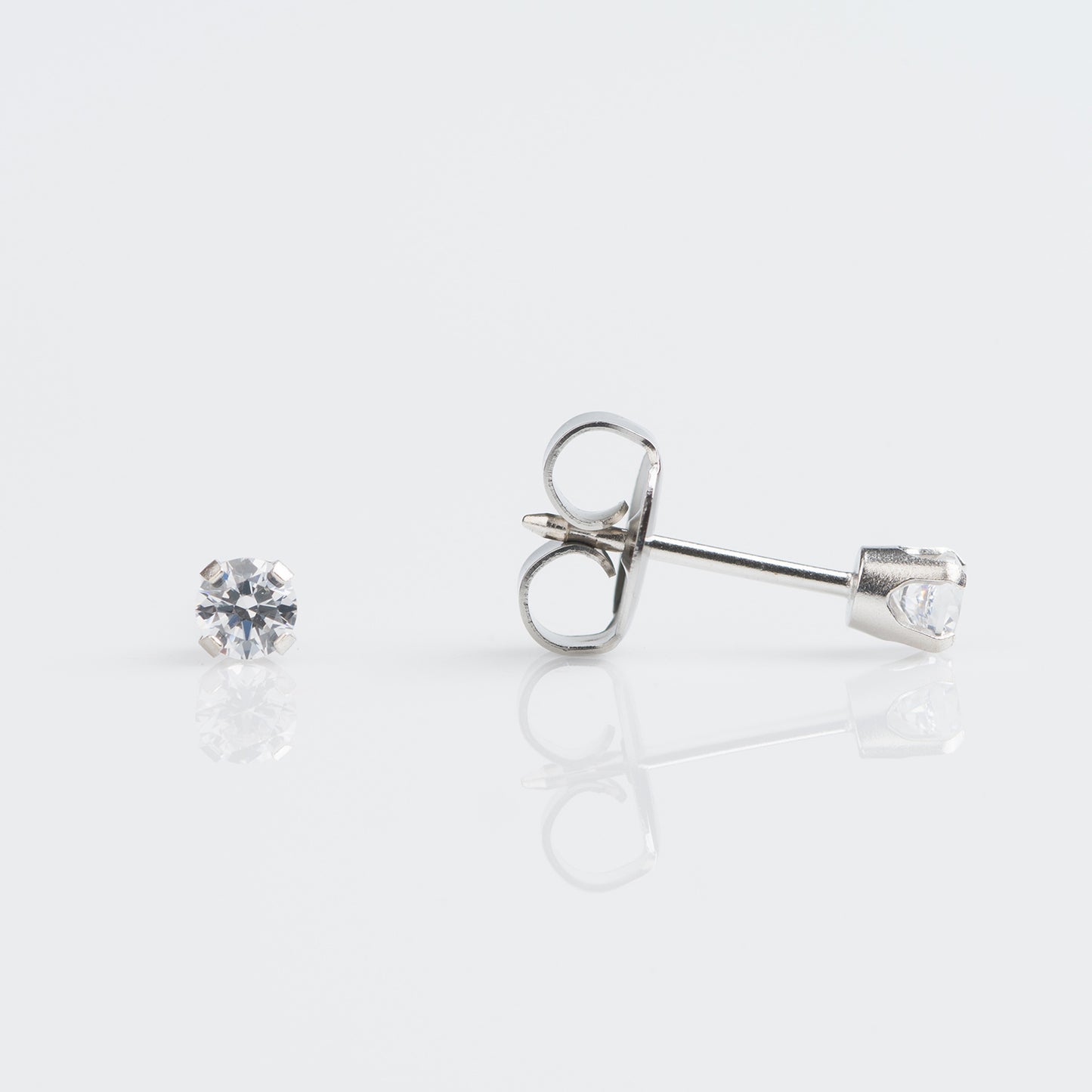 9K Solid Gold 3mm Bezel Crystal