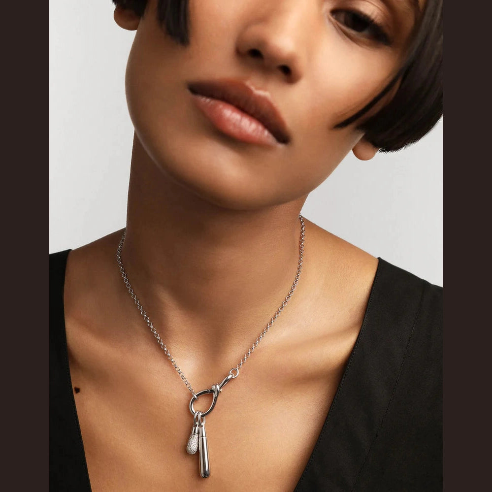 Stacker Clasp Silver Chain Neclace