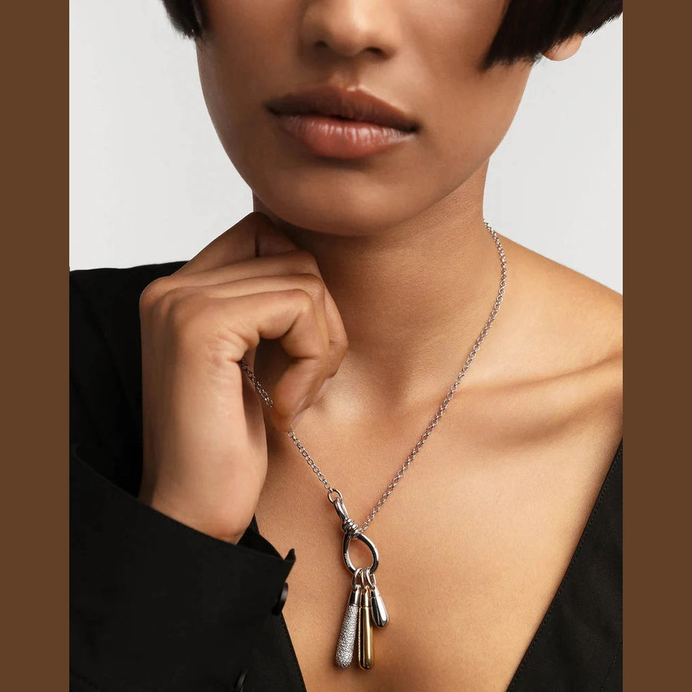 Stacker Clasp Silver Chain Neclace
