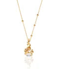 Entwined White Fresh water Pearl Necklace – Gold