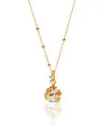 Entwined White Fresh water Pearl Necklace – Gold