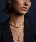 Entwined White Fresh water Pearl Necklace – Gold