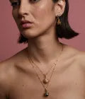 Entwined White Fresh water Pearl Necklace – Gold