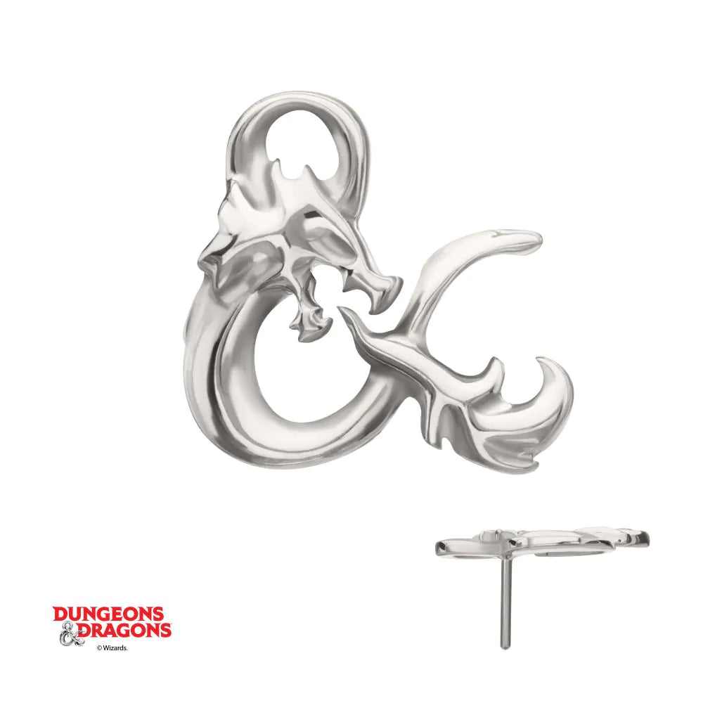 Titanium Dungeons & Dragons 3D Ampersand Logo Threadless Top