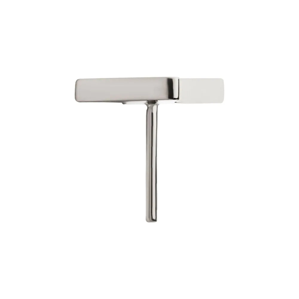 24KT Gold PVD Titanium Threadless with Short Lightning Bolt Top