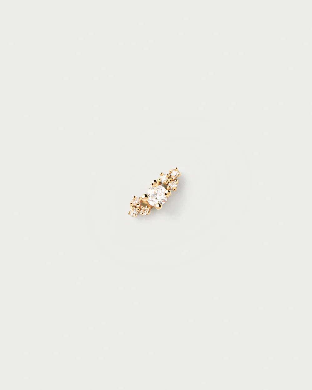 18k Solid Yellow Gold and Diamond Amelle single earring