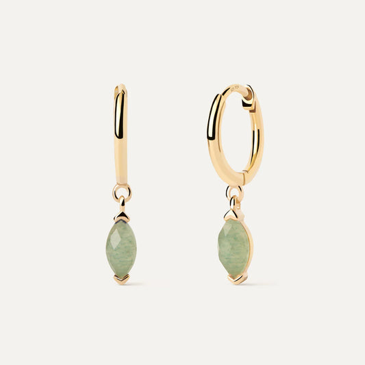 Green Aventurine Nomad Hoops