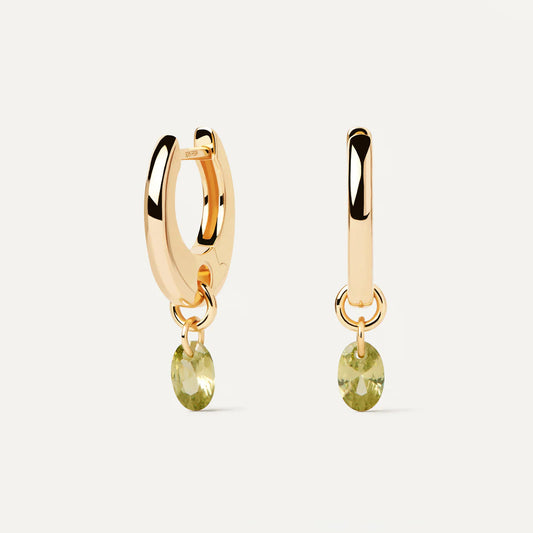 Green Lilly hoops