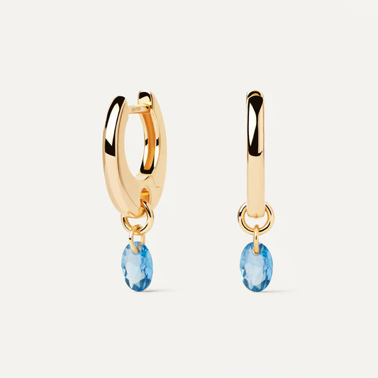 Blue Lilly hoops