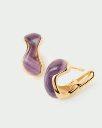 Amethyst Musa hoops