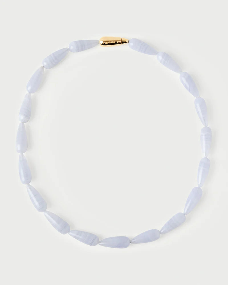 Blue Agate Drop Necklace