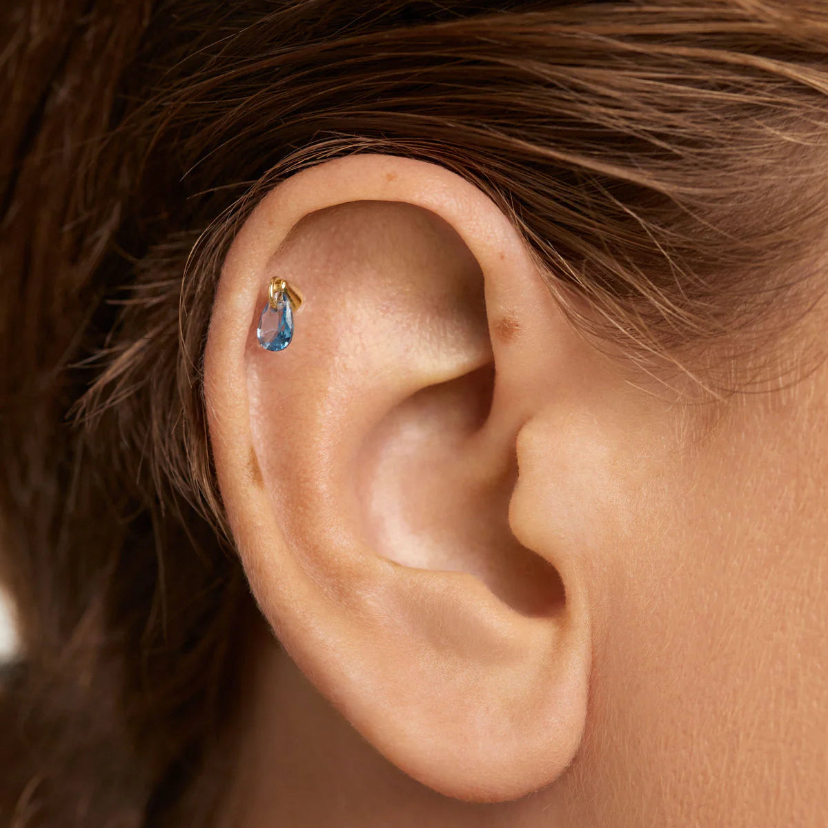 Blue Lily Single Earring