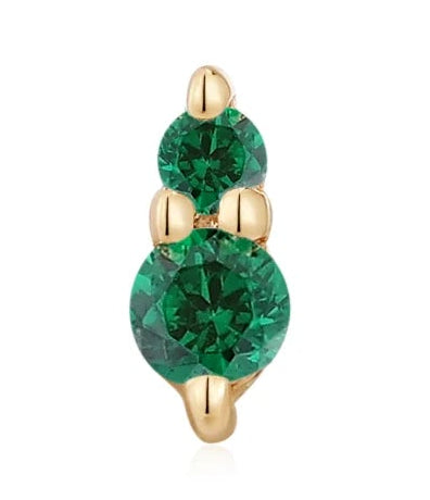 Prim Emerald Green CZ - 14K Yellow Gold