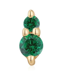 Prim Emerald Green CZ - 14K Yellow Gold