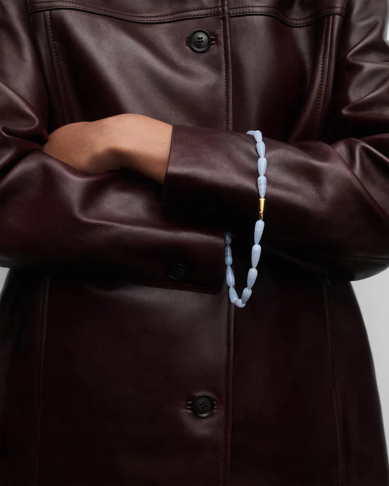 Blue Agate Drop Necklace