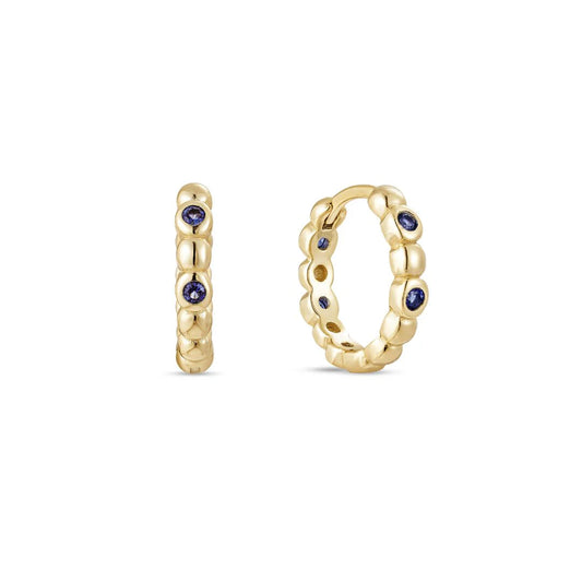 Riva yellow gold pated hoop earring (Single)