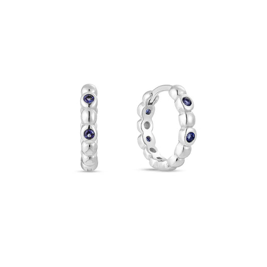 Riva white gold pated hoop earring  (Single)