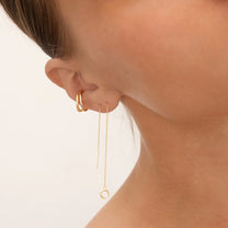 Melliza Yellow Gold Plated Large Hoop Earring