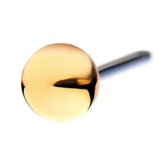 14Kt Gold Threadless Ball Top