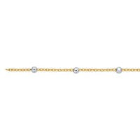 Samui - 14/20 Yellow Gold-Filled 0.8mm Cable Chain with 1.9mm Beads