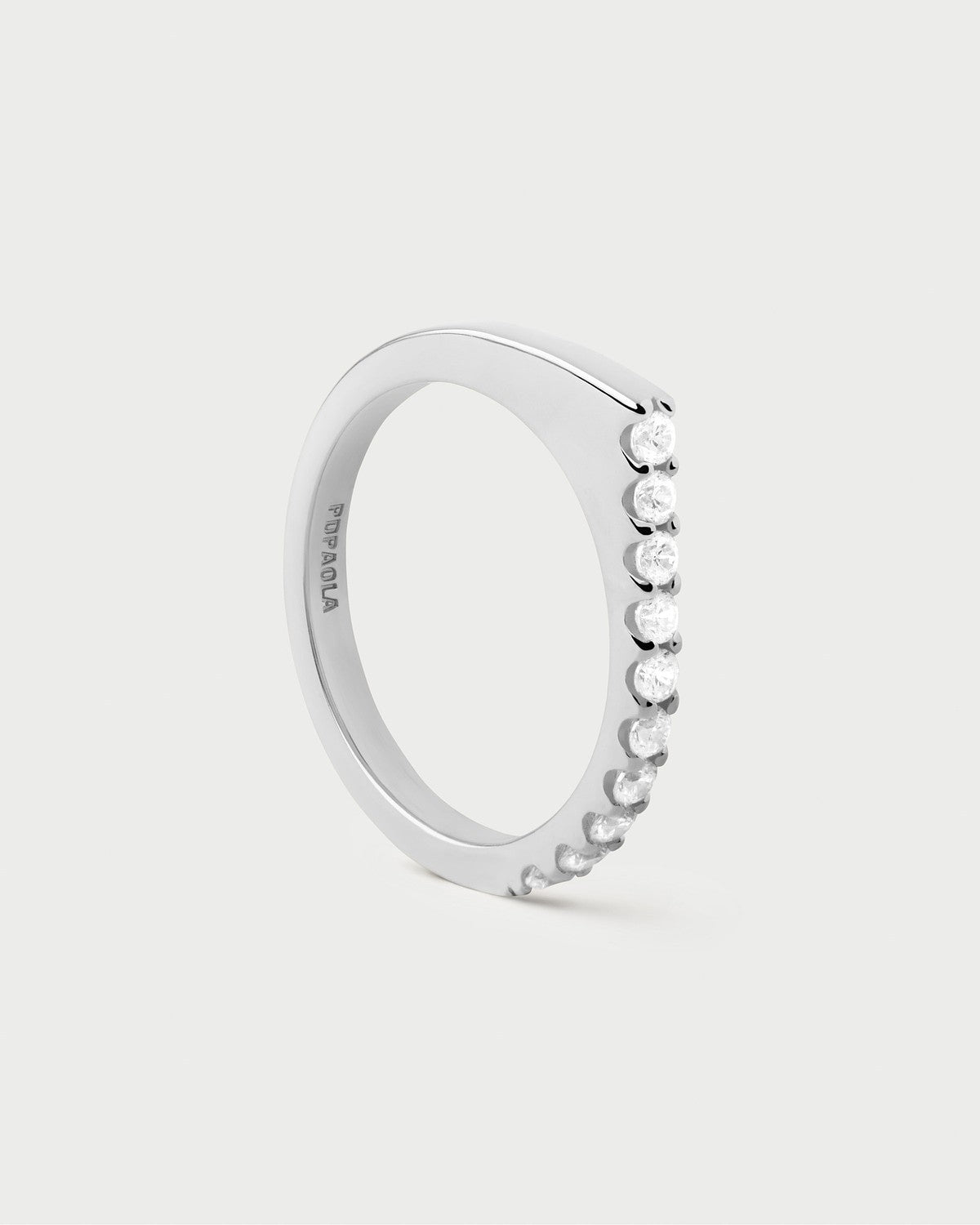Gloss silver ring