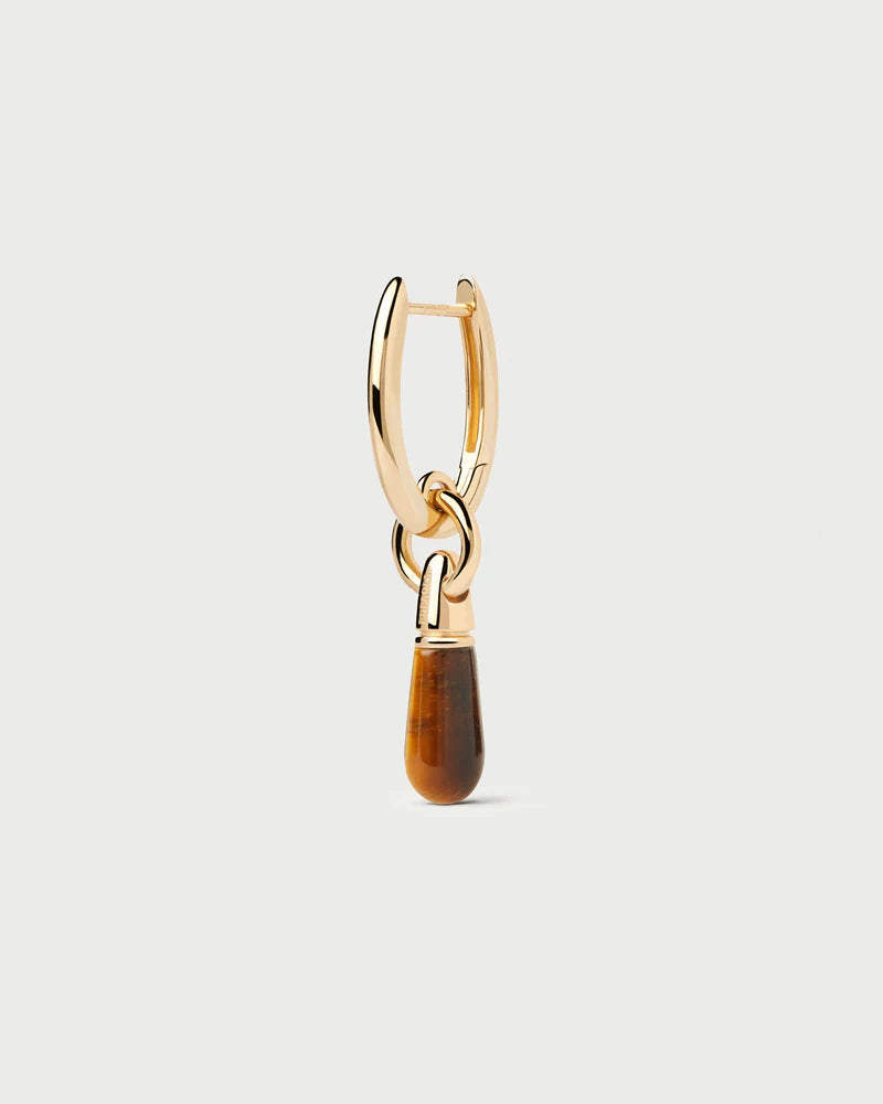 Tiger Eye Jupiter single hoop