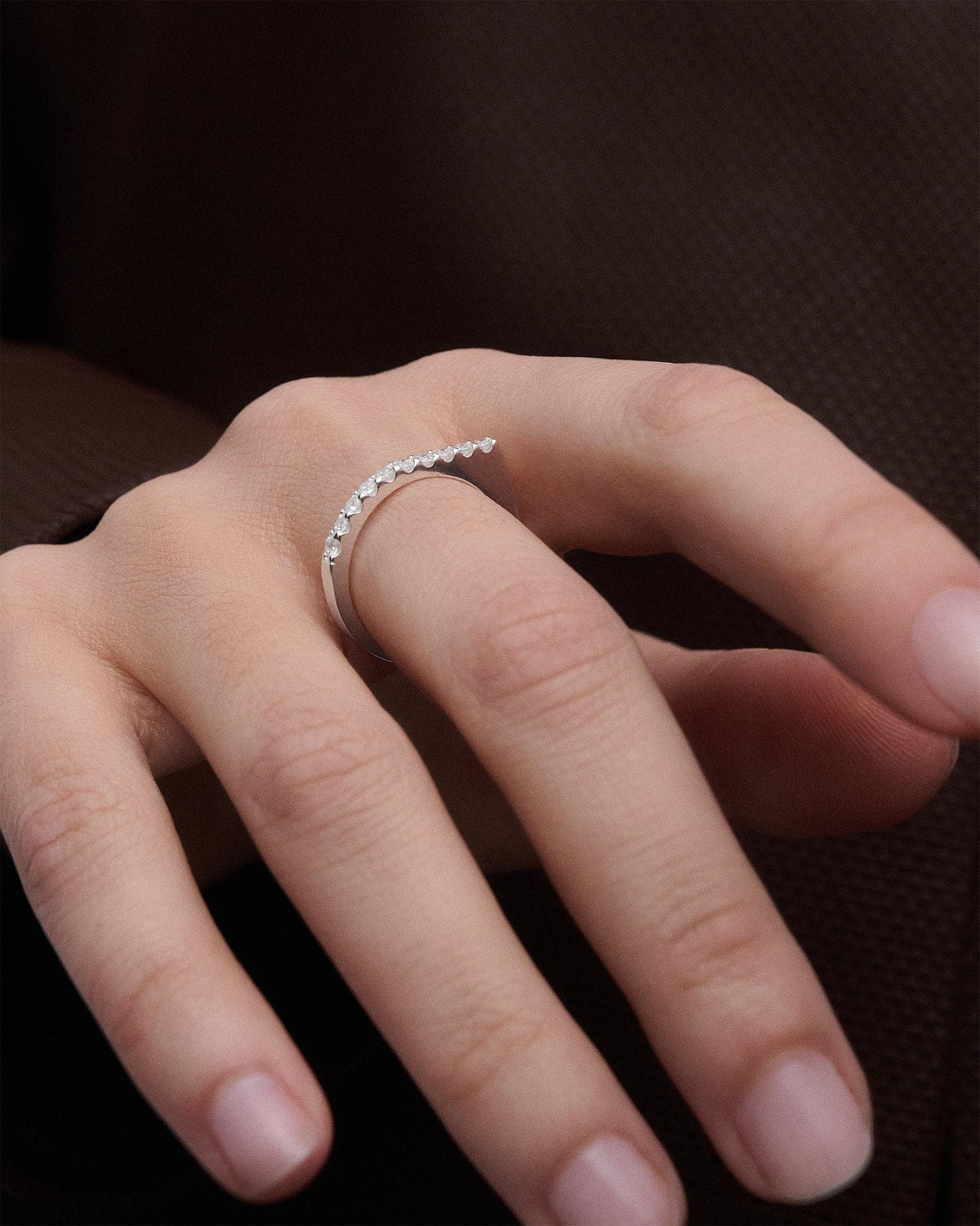 Gloss silver ring