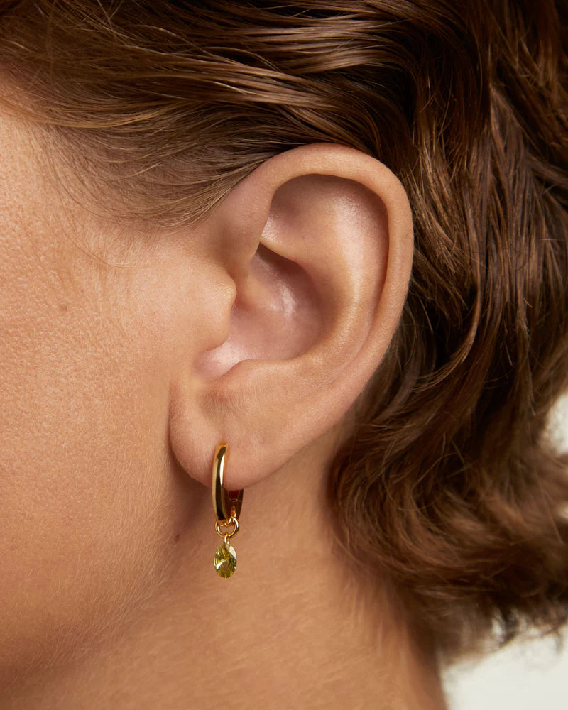 Green Lily hoops