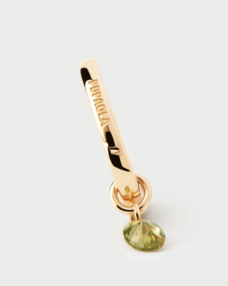 Green Lily hoops