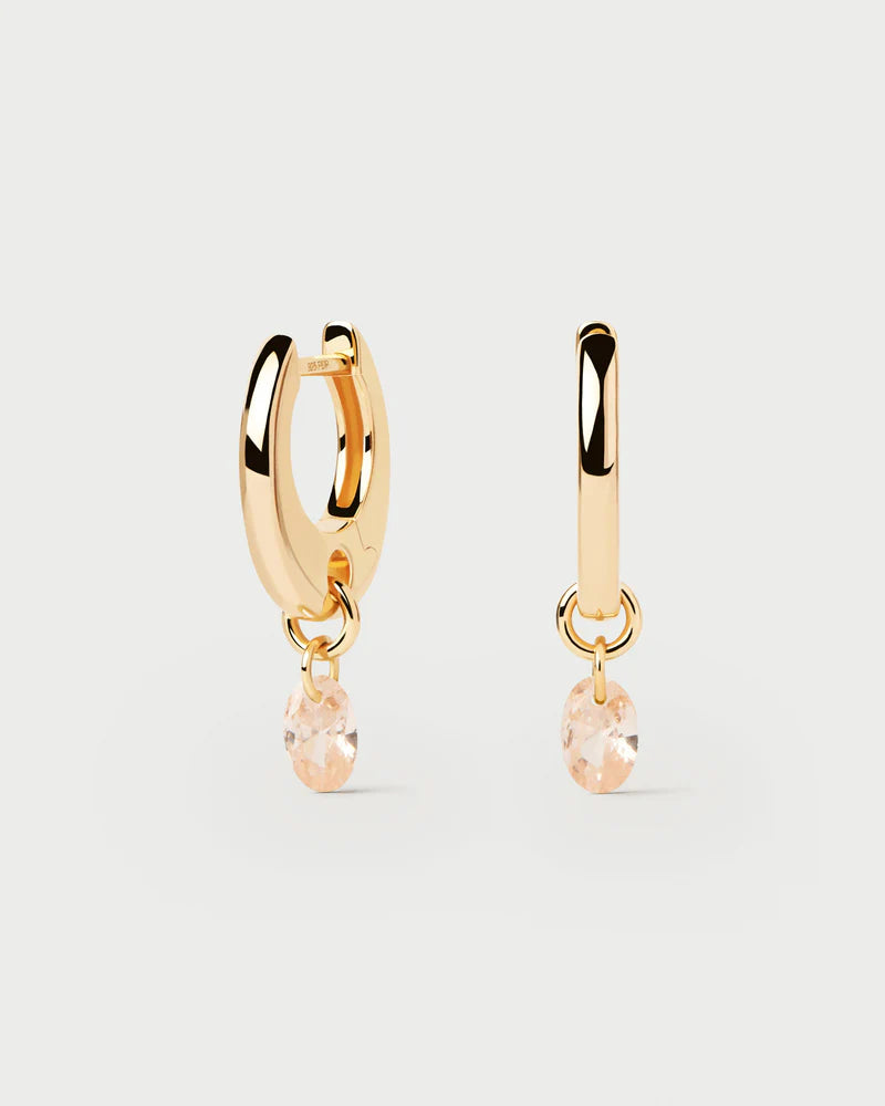 Peach Lily hoops