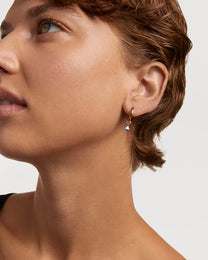 Blue Lily Hoops