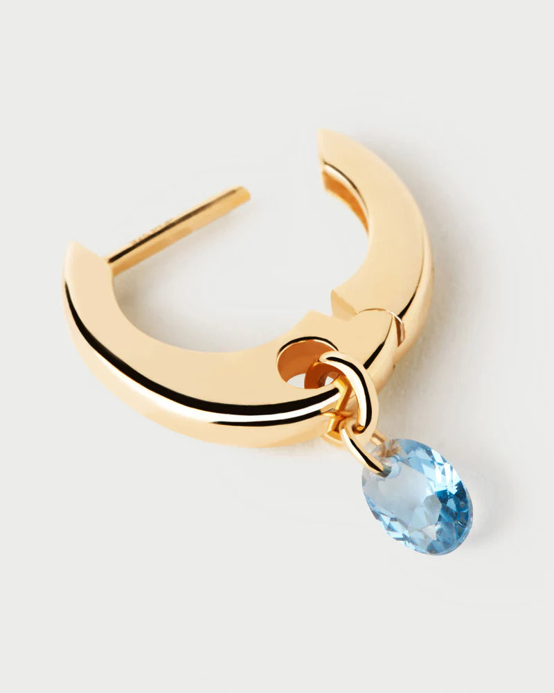 Blue Lily Hoops