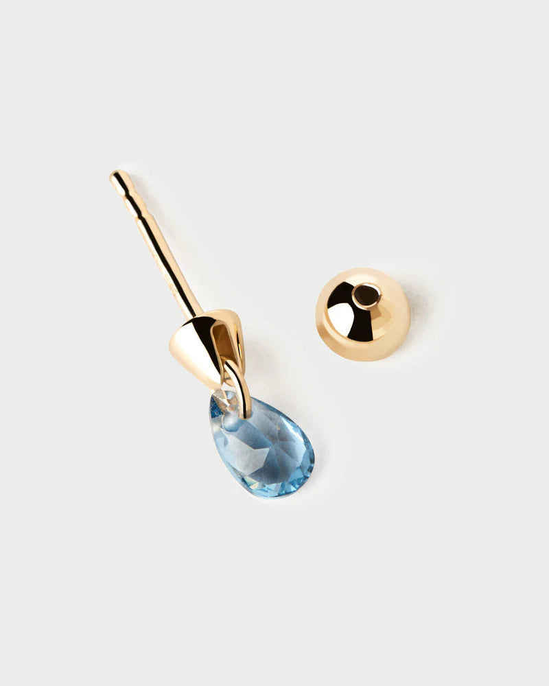Blue Lily single earring