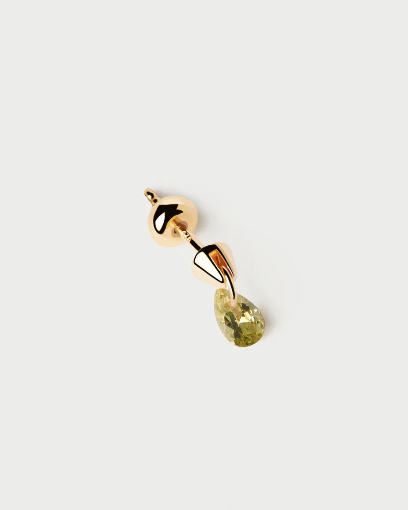 Green Lily single earring