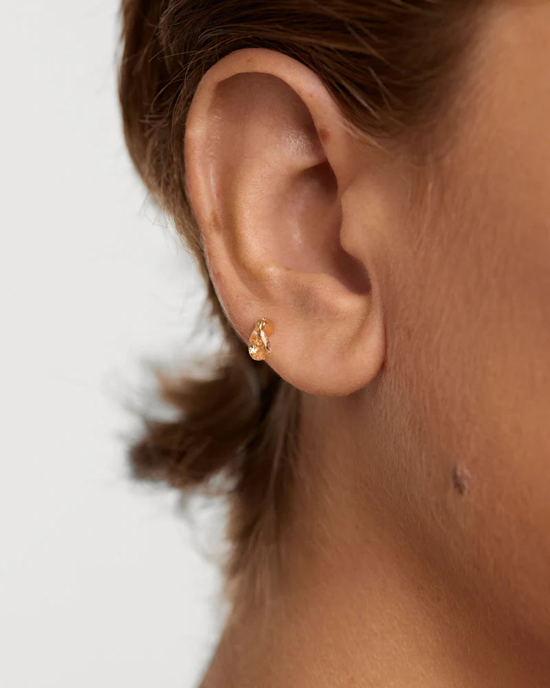 Peach Lily single earring