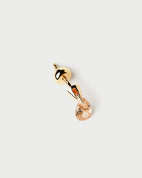 Peach Lily single earring