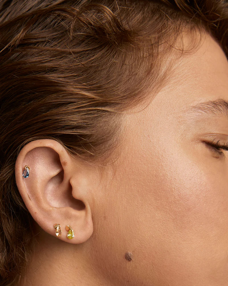 Peach Lily single earring