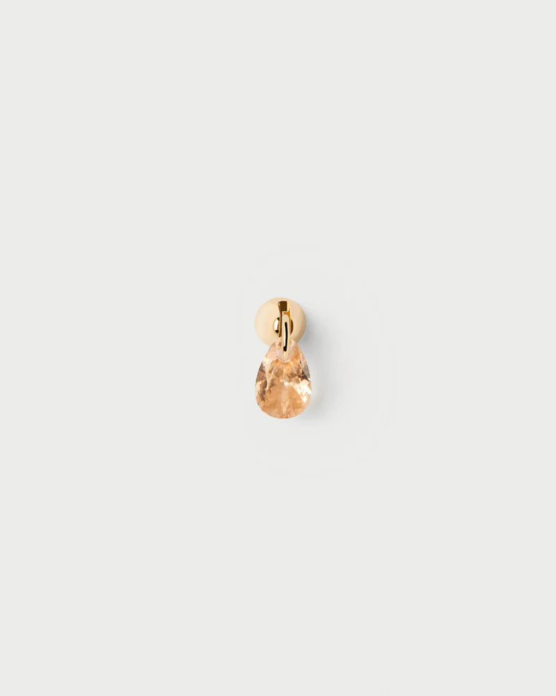 Peach Lily single earring
