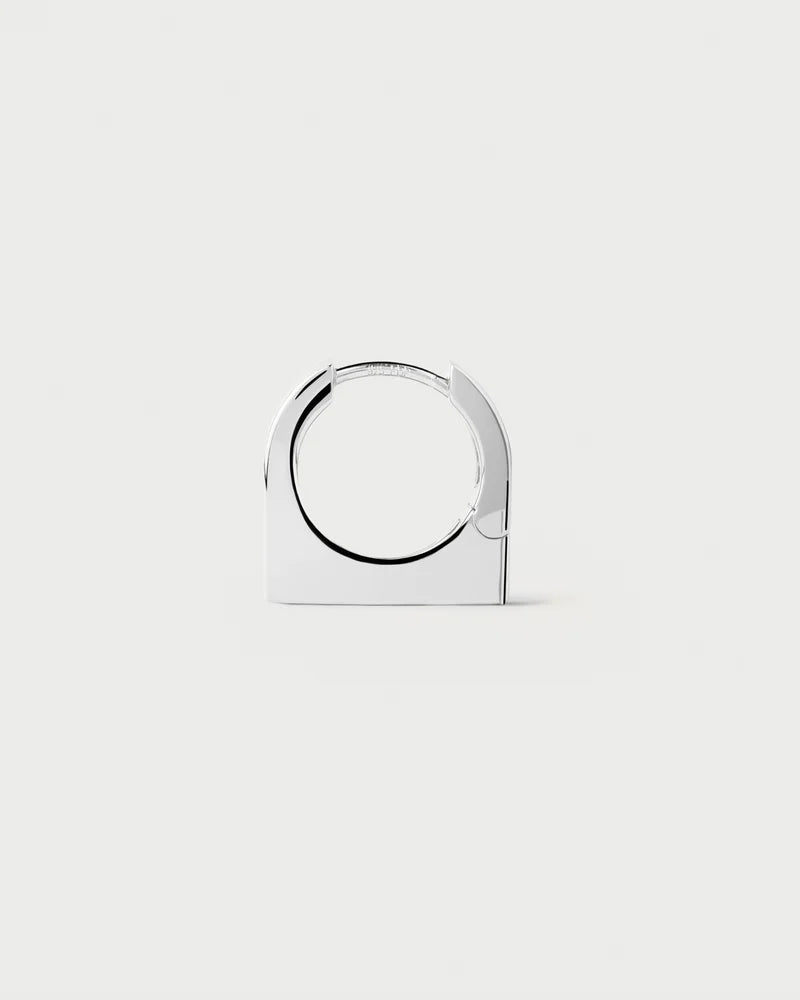 New York silver single hoop