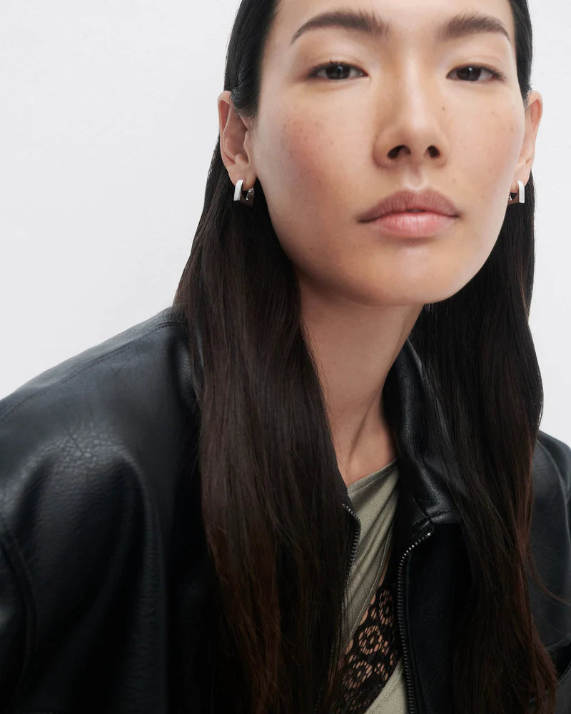 New York silver single hoop