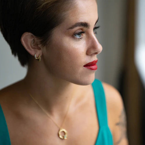 Sparkly Gold Galaxy Huggie Hoops