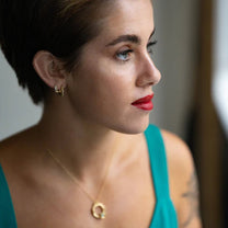 Sparkly Gold Galaxy Huggie Hoops