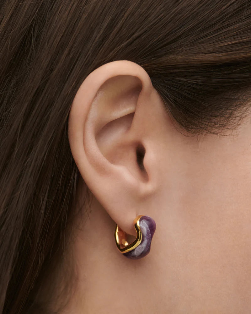 Amethyst Musa hoops