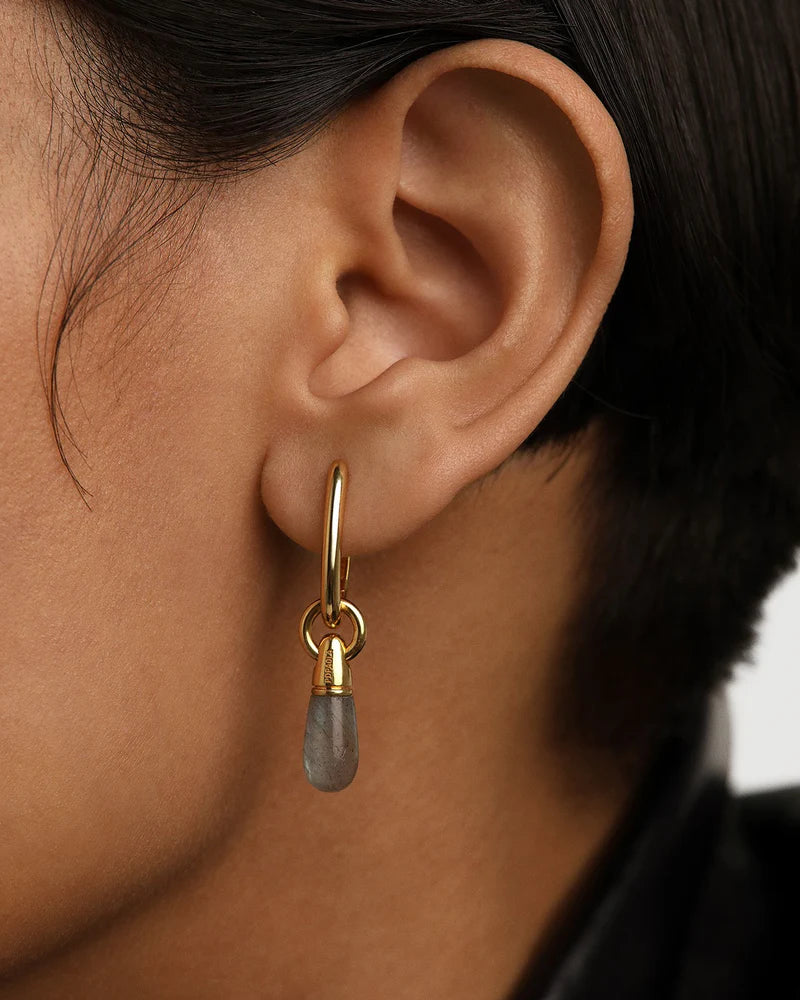 Labradorite Jupiter Single Hoop
