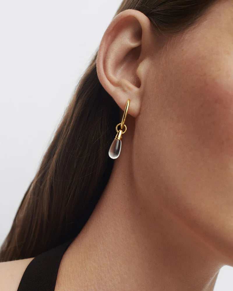 Rock crystal Jupiter single hoop